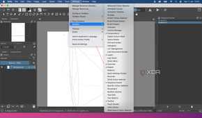 Krita Docker settings menu