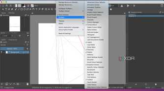 Krita Docker settings menu