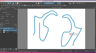 Krita Multibrush mirror tool