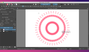 Krita Multibrush snowflake tool