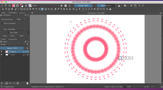 Krita Multibrush snowflake tool