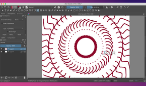 Krita Multibrush symmetry tool