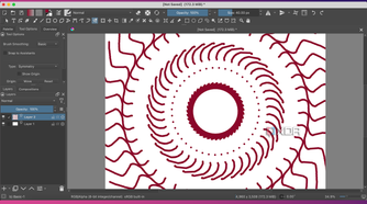 Krita Multibrush symmetry tool