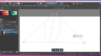 Krita Assistant Tools with Perspective Ellipse Plane