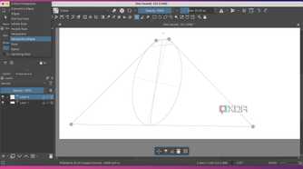 Krita Assistant Tools with Perspective Ellipse Plane and menu
