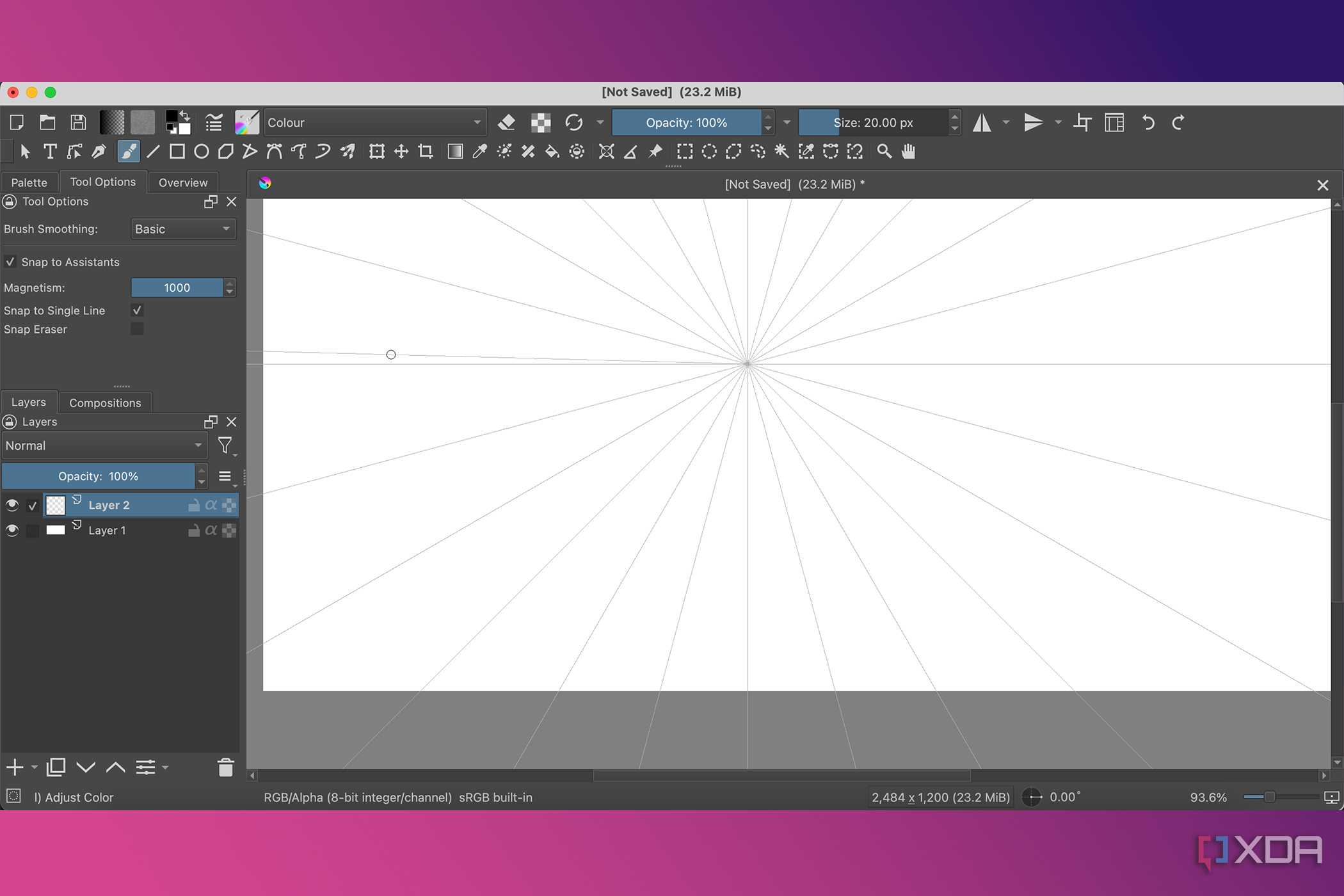 Krita Assistant Tools with Vanishing Point Plane