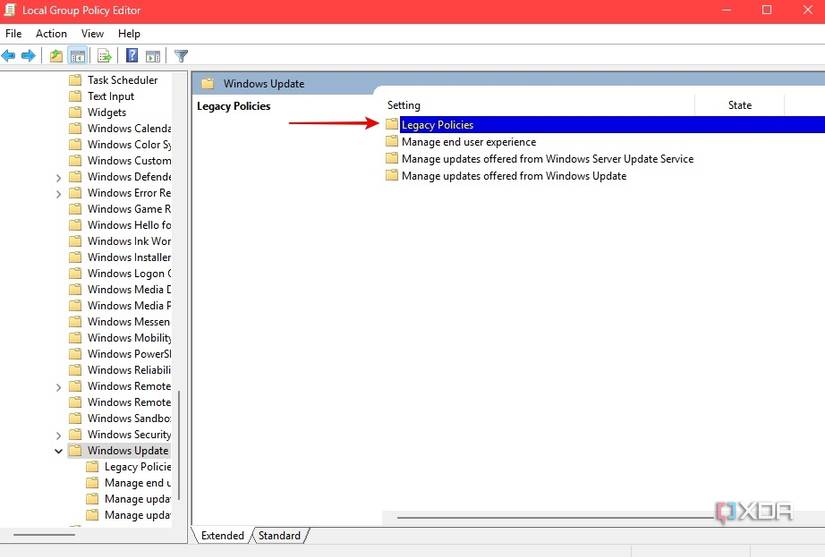 Legacy Policies options in GPE