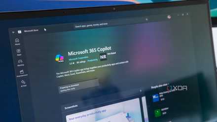 Close-up of the Microsoft 365 Copilot listing on the Microsoft Store
