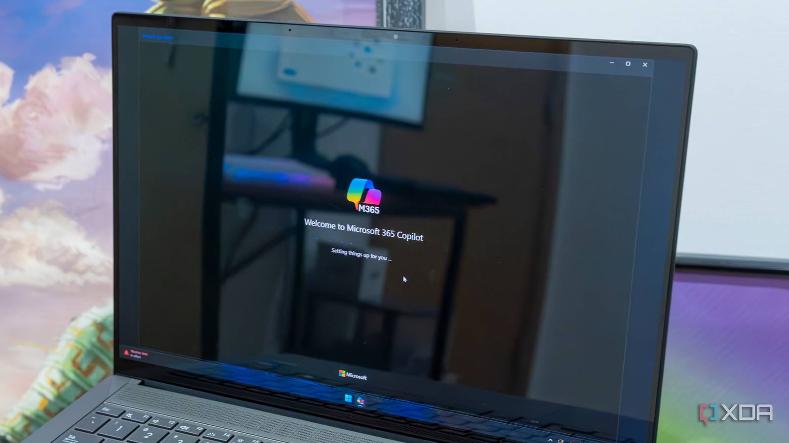 A Windows 11 laptop running the Microsoft 365 Copilot app