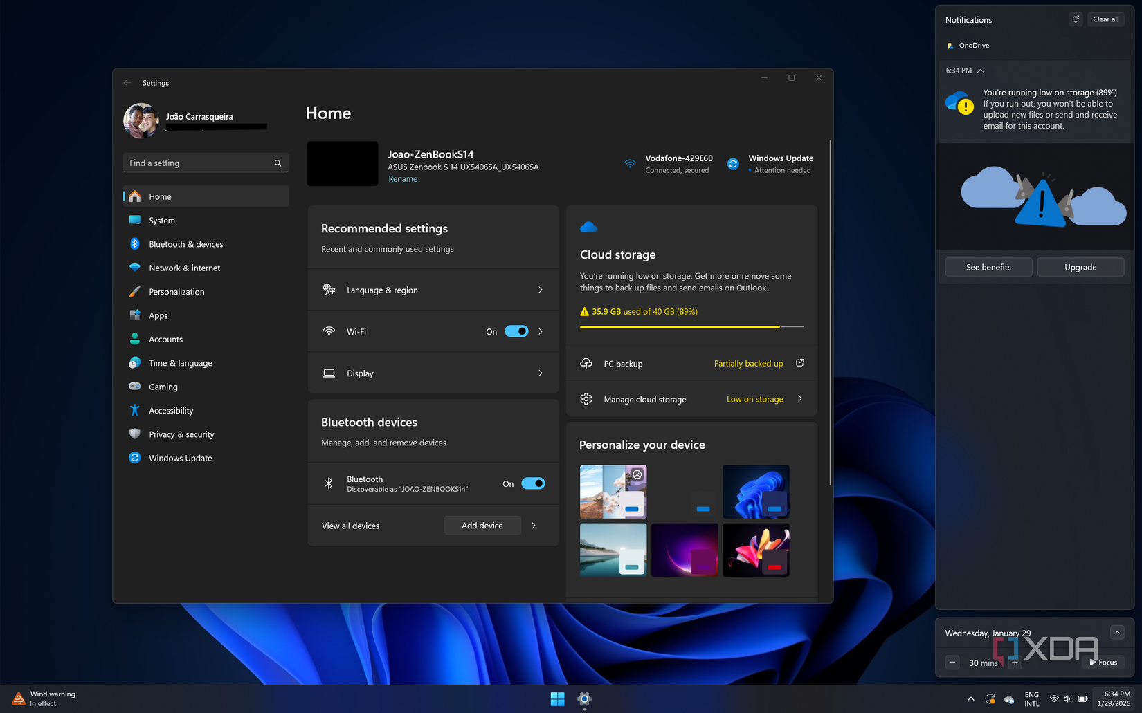 Microsoft 365 upsell