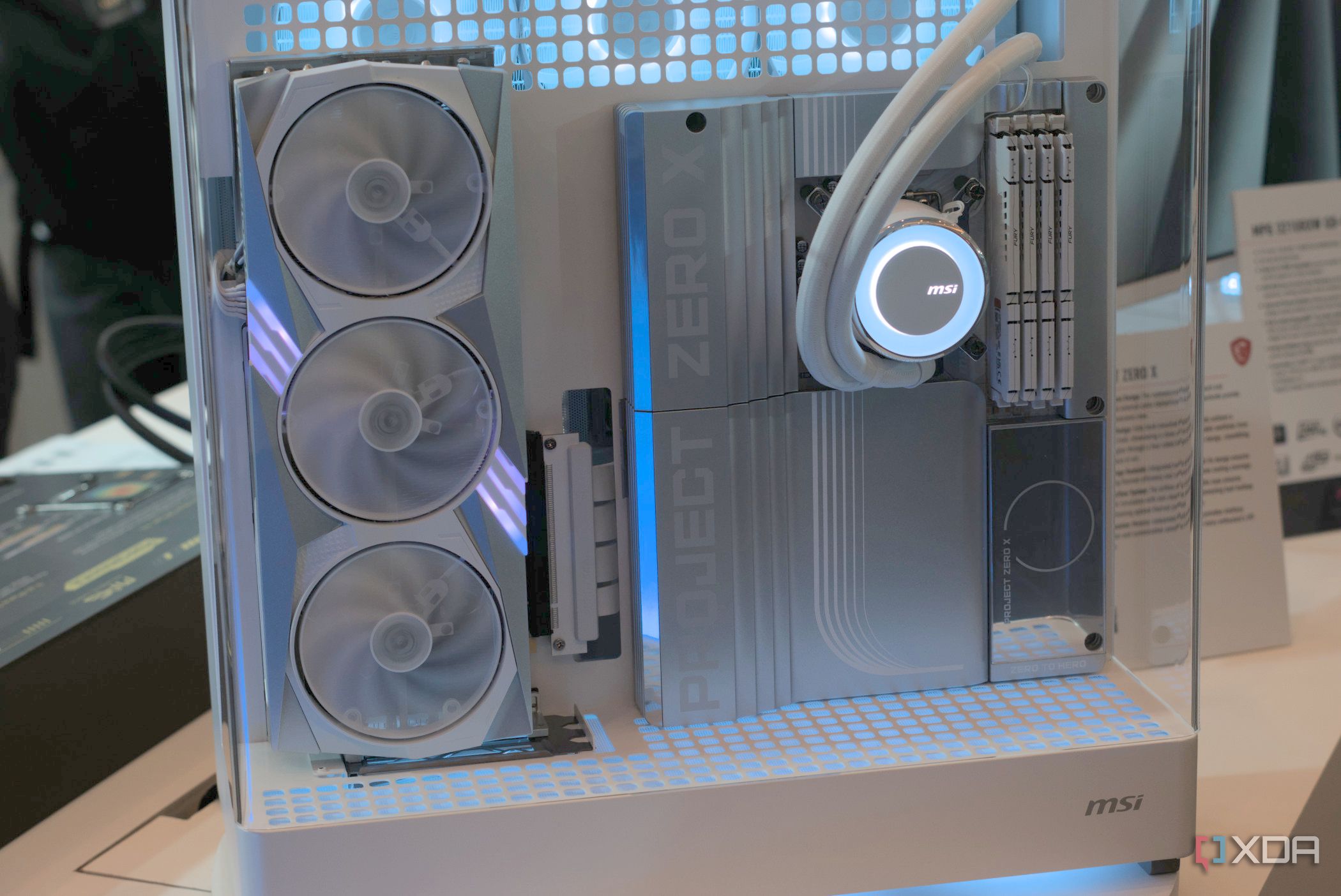 This panoramic MSI Project Zero X PC case ditches all cables and