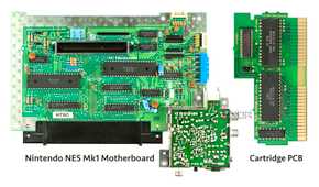 Nintendo NES Mk1 Motherboard and a Cartridge PCB