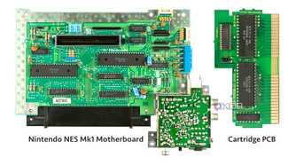 Nintendo NES Mk1 Motherboard and a Cartridge PCB
