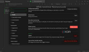 Notesnook settings