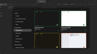 Notesnook themes
