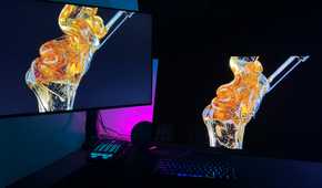 OLED vs LCD monitor side by side