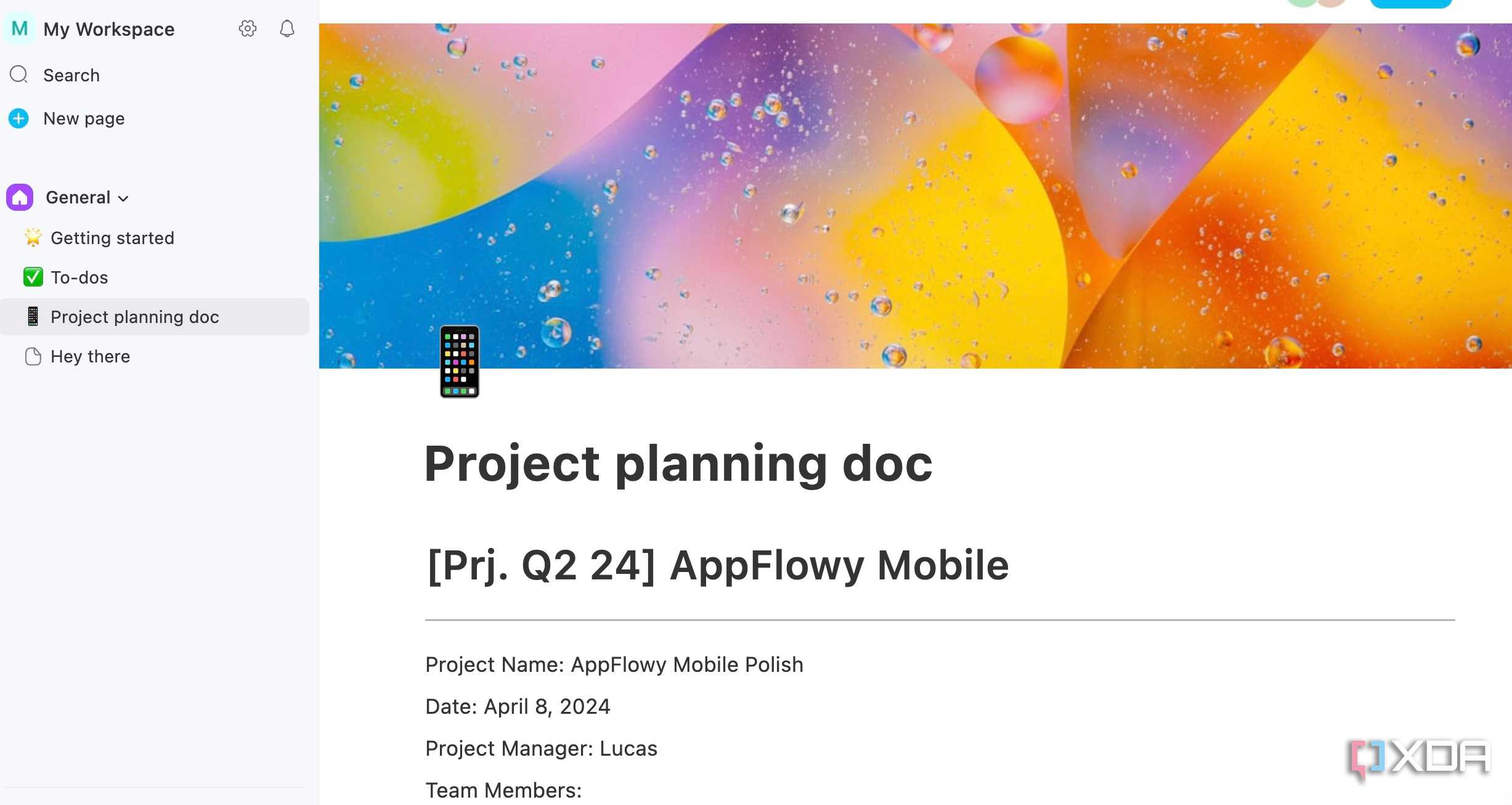 AppFlowy pages
