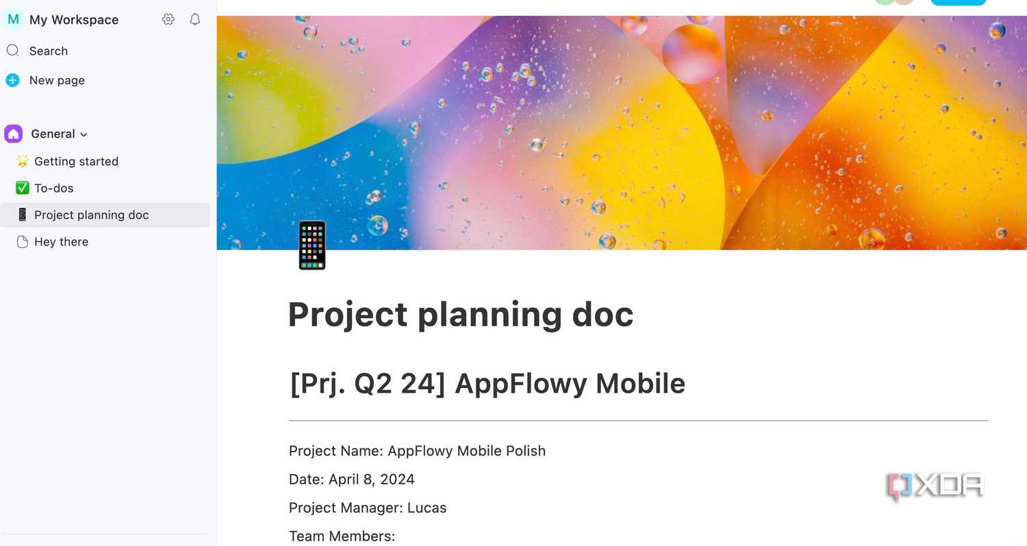 AppFlowy pages
