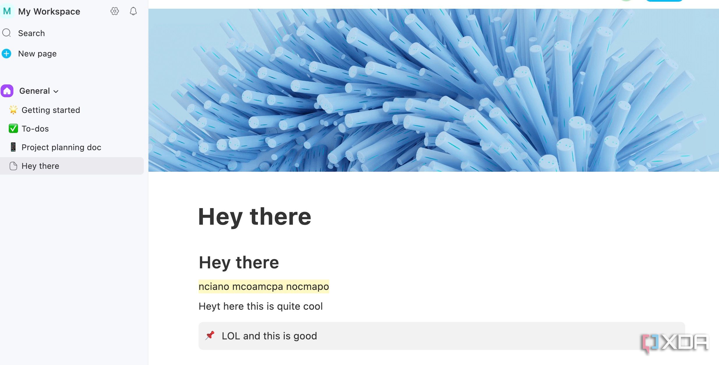 AppFlowy home menu