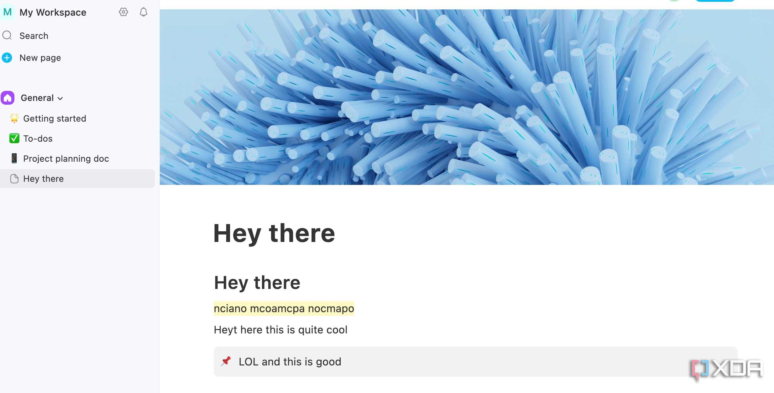 AppFlowy home menu