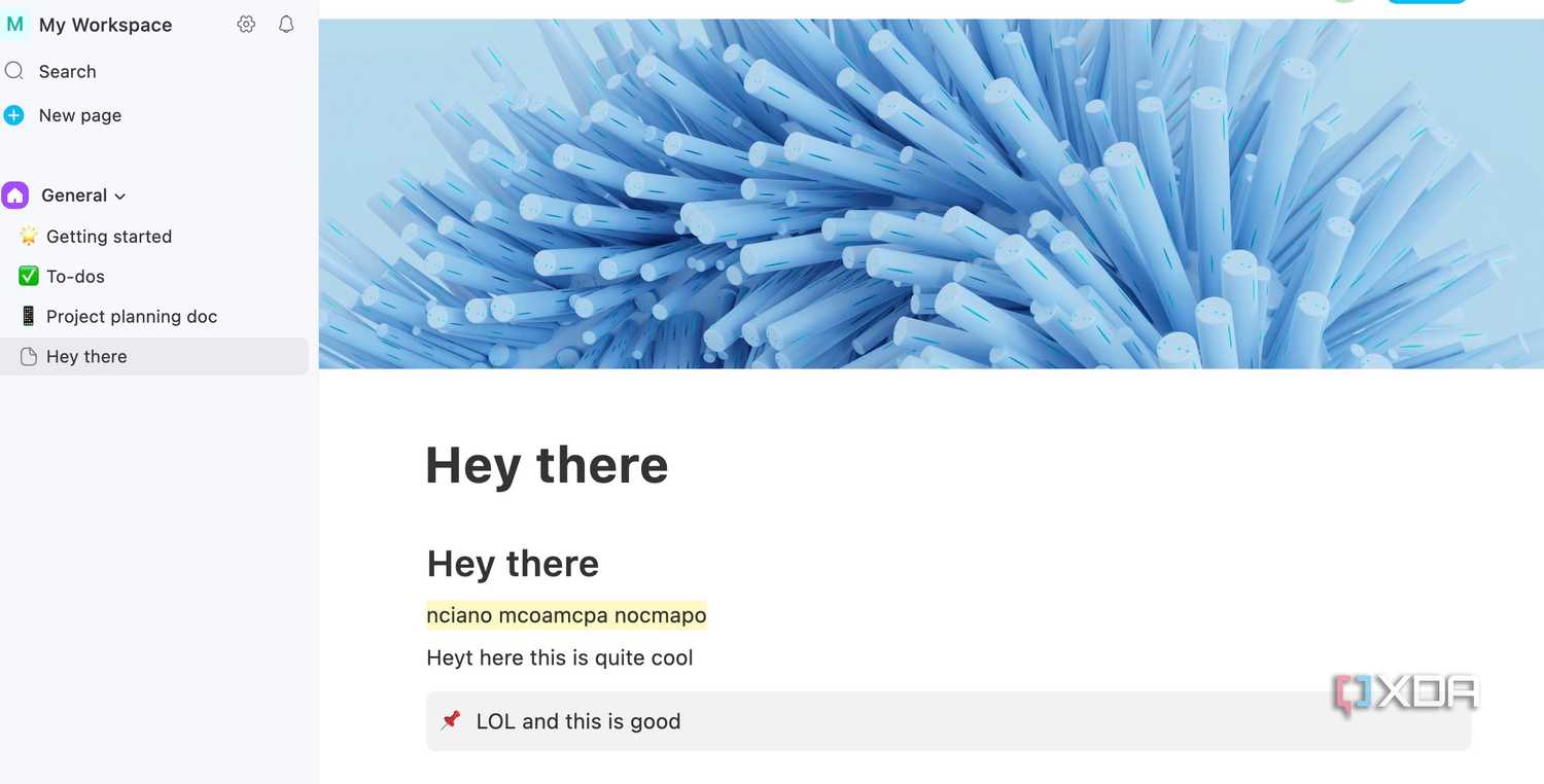 AppFlowy home menu