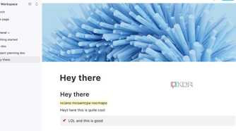 AppFlowy home menu