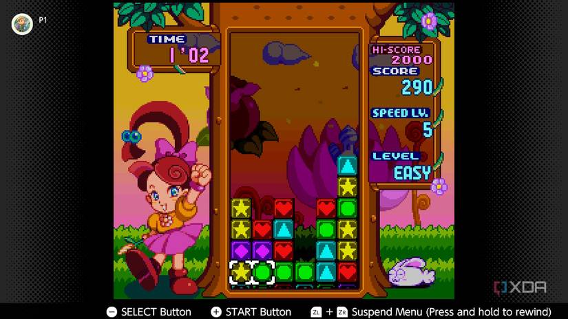 Screenshot of Panel de Pon for the Super Nintendo on the Nintendo Switch Online service