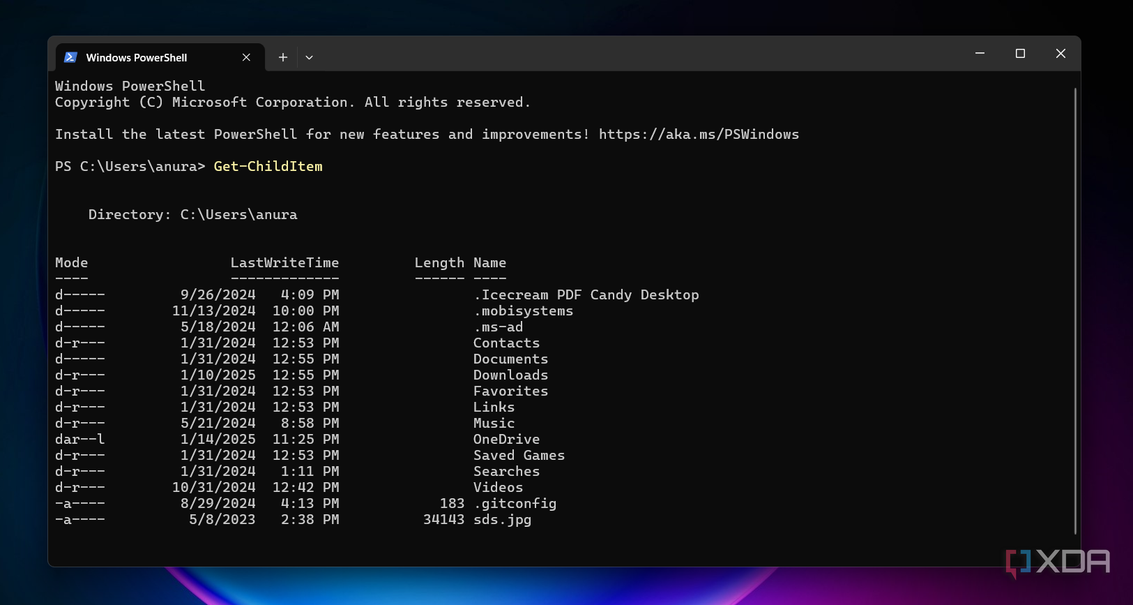 PowerShell ChildItem command