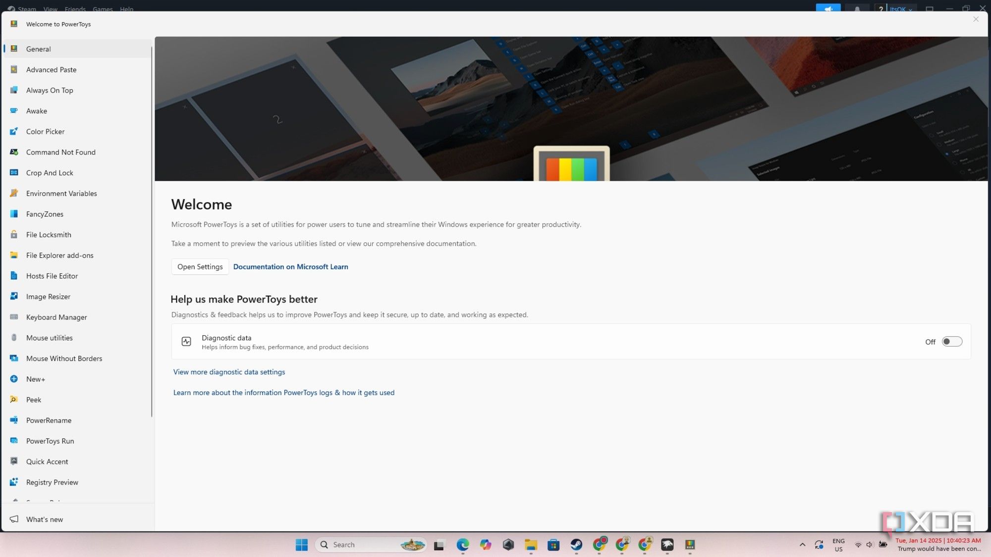 Powertoys general window