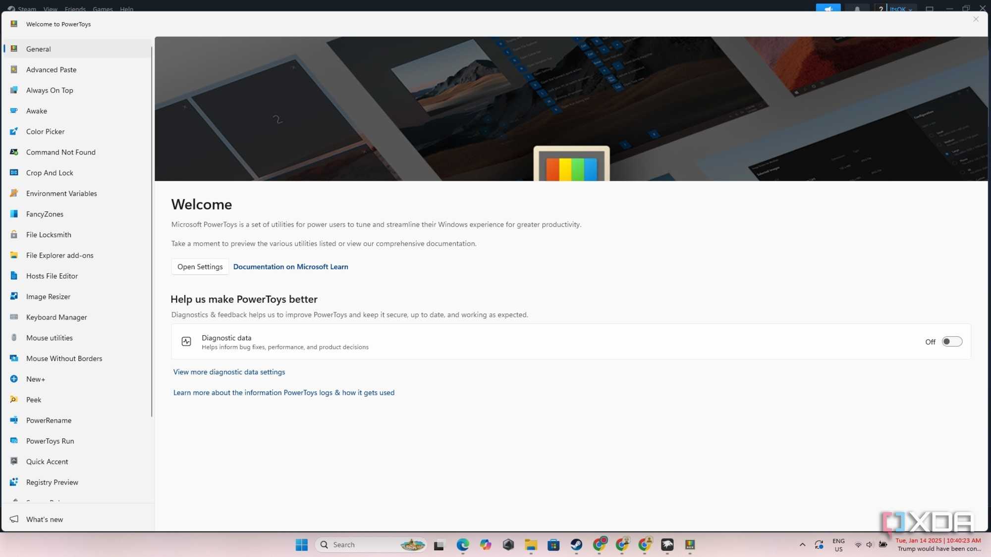 Powertoys general window