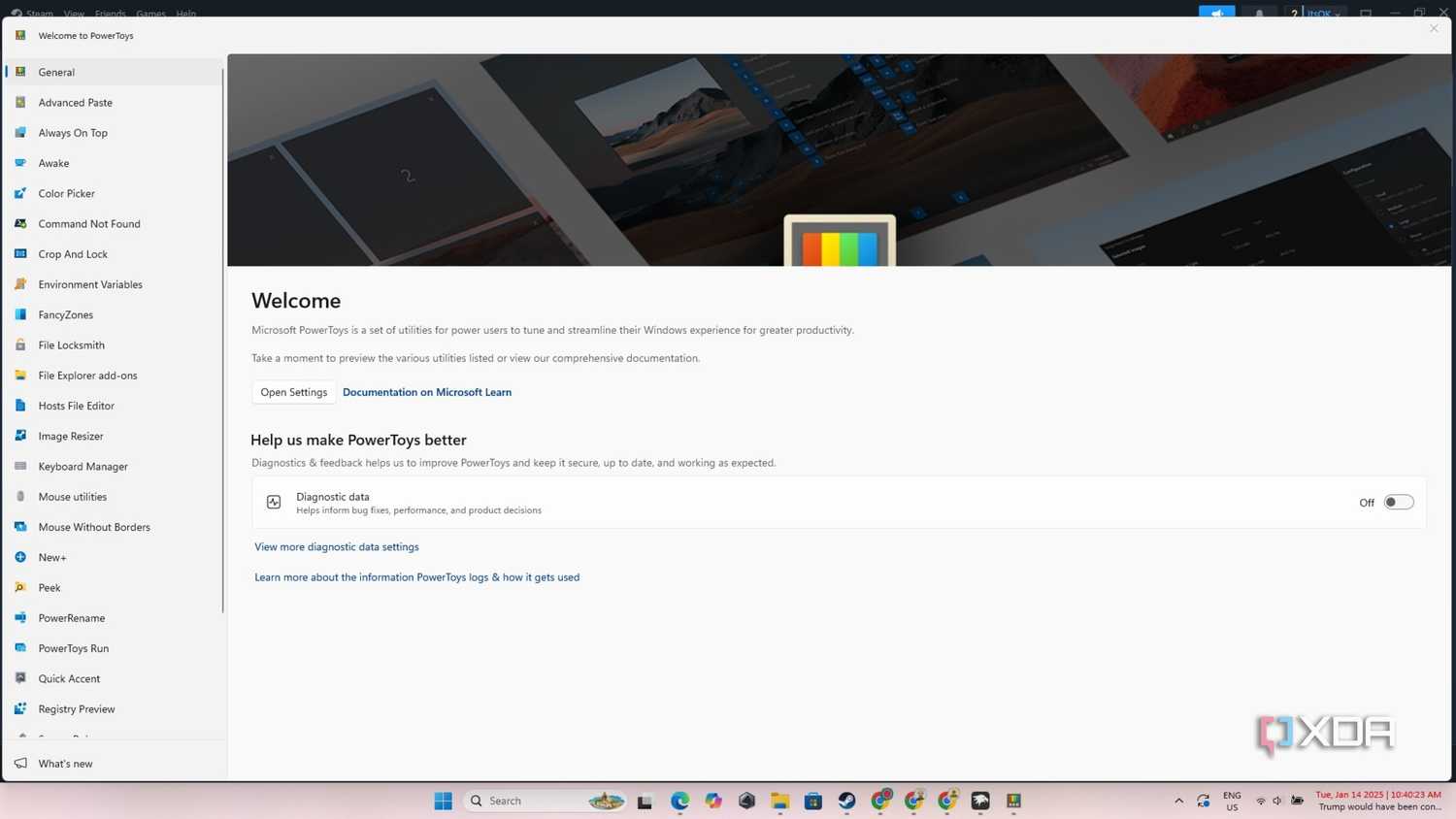 Powertoys general window