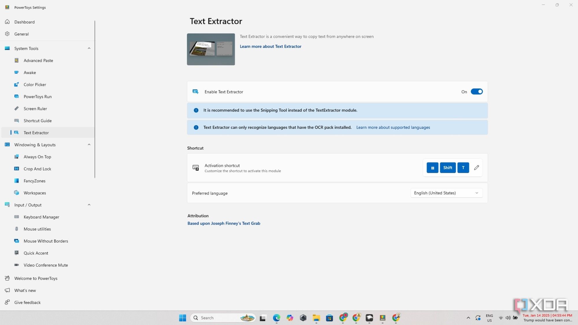Powertoys Text Extractor