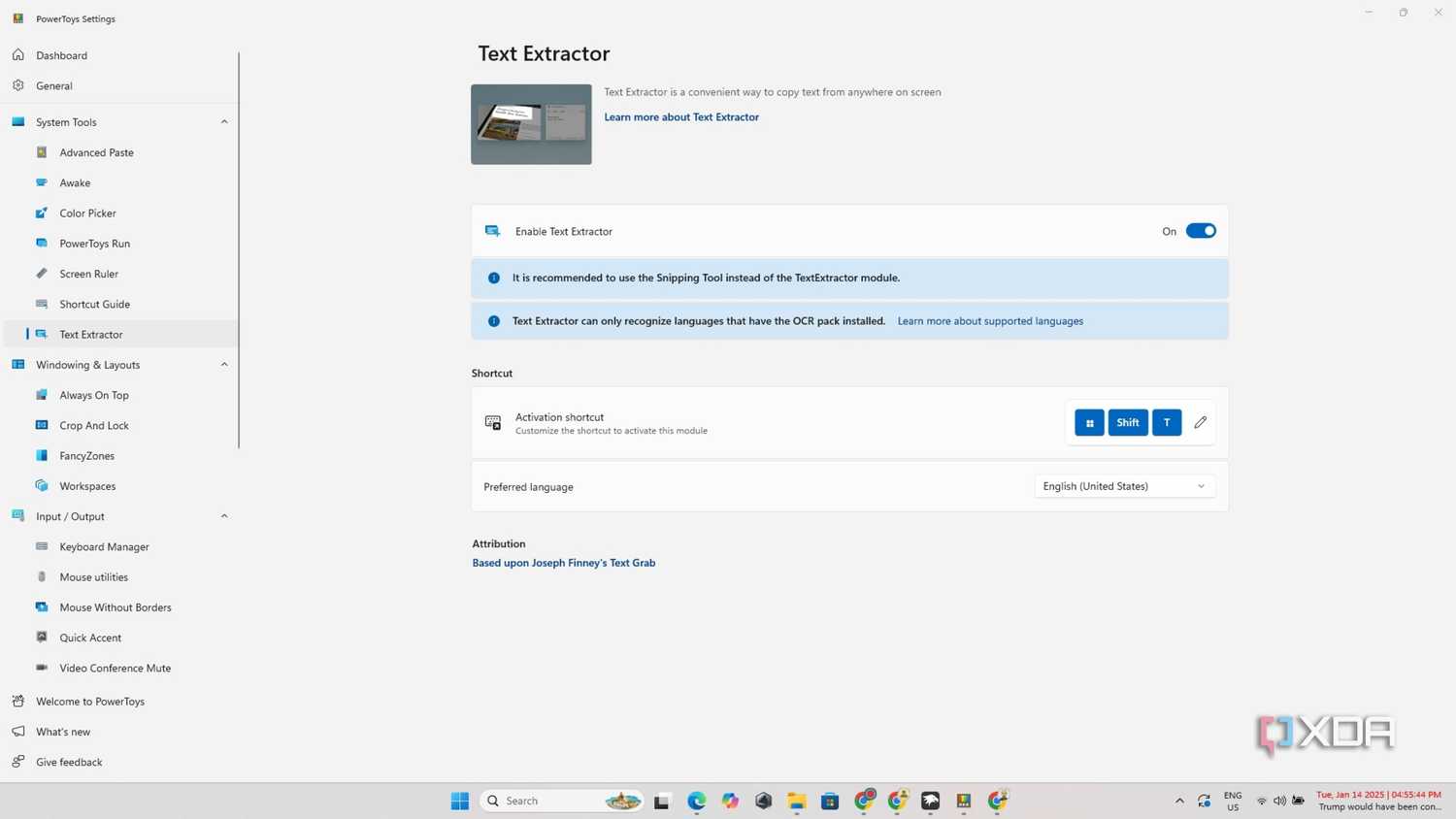 Powertoys Text Extractor