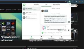 Screenshot showing the Pushbullet extension in Chrome