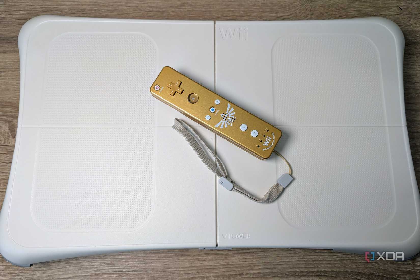 Wii Balance Board with gold Wii-mote 