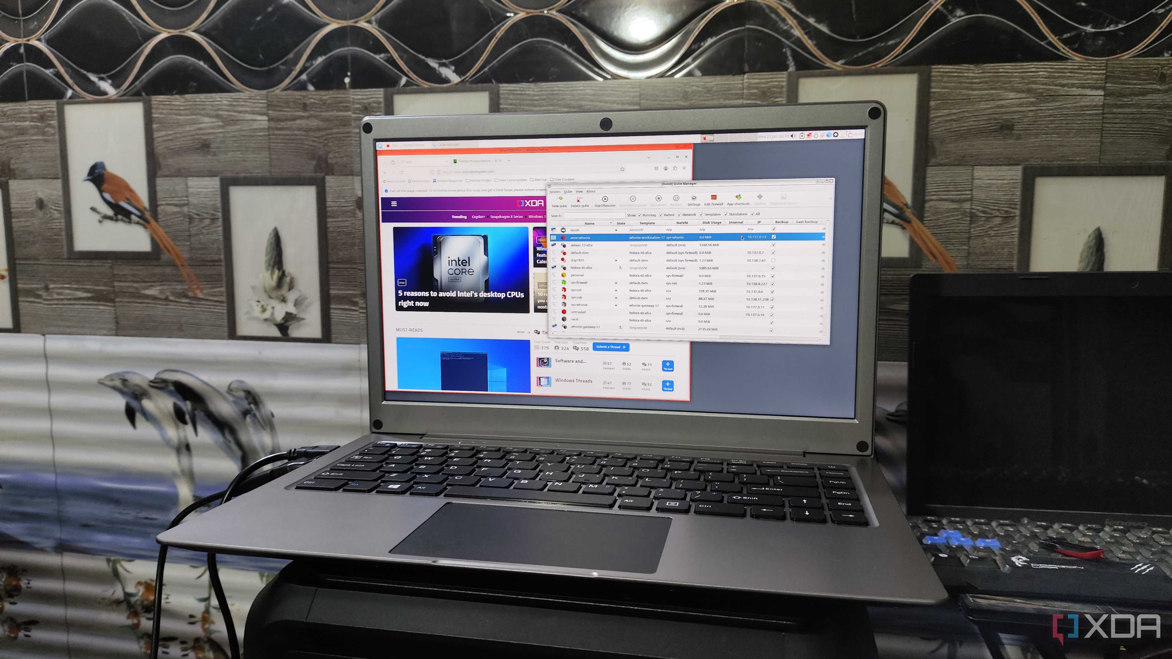 Accessing the Qubes OS UI