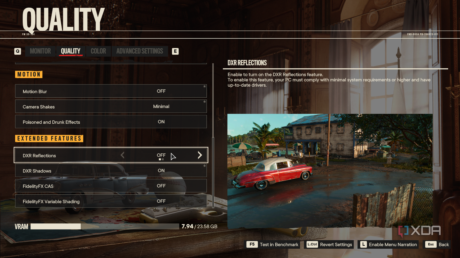 Ray tracing setting in Far Cry 6 PC