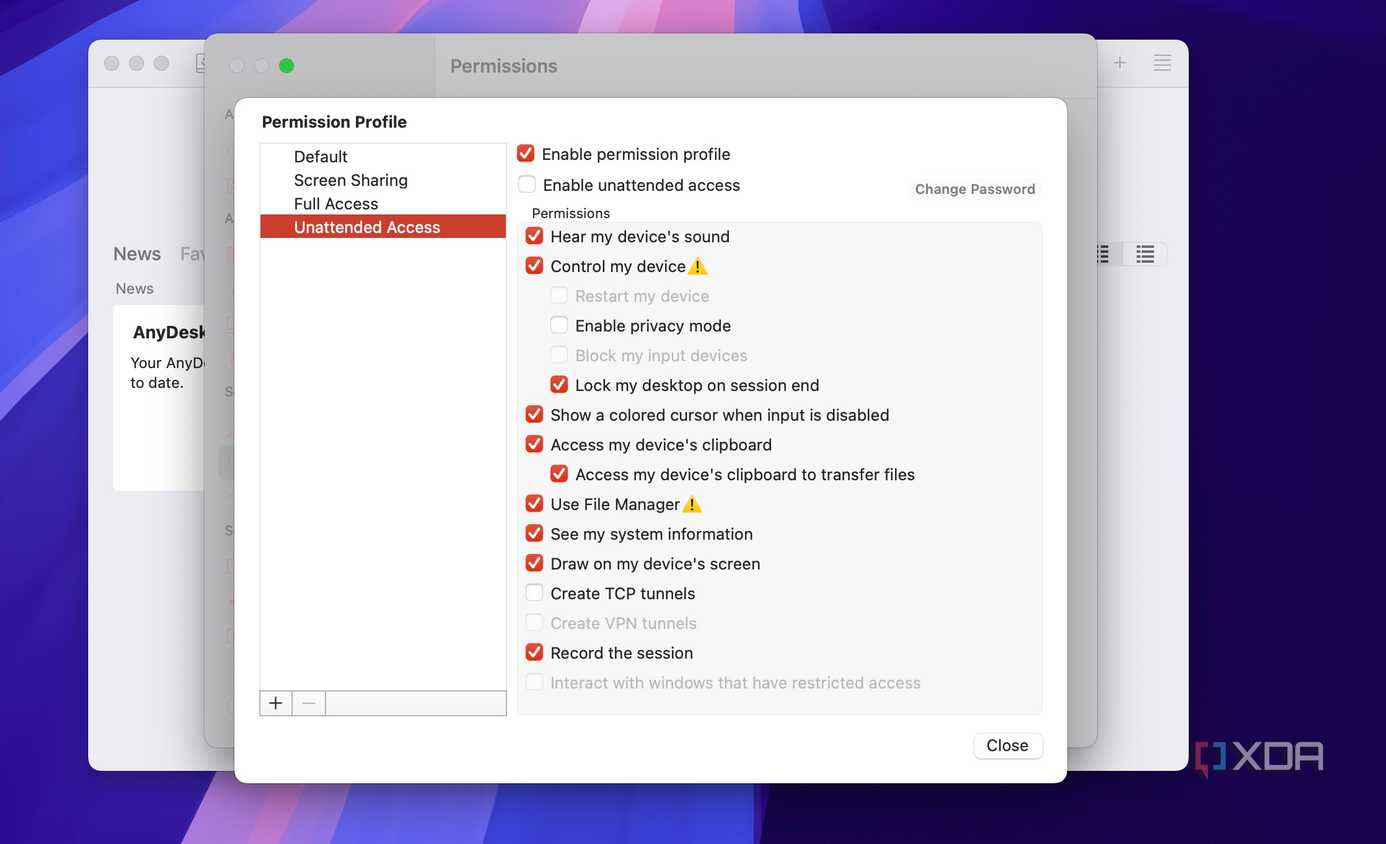 AnyDesk permission