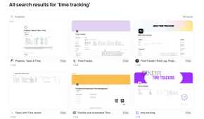 Time tracking template in Notion