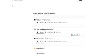 Time tracking template in Notion