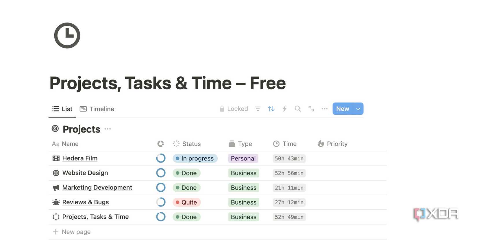 Notion databases