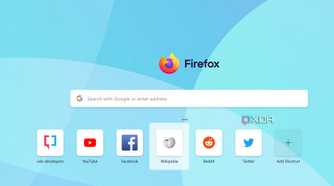 Firefox home menu