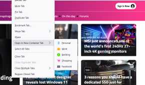 Firefox containers