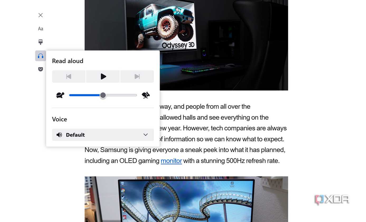 Firefox read aloud