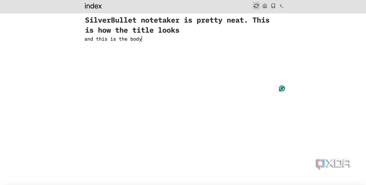 SilverBullet note example