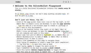 SilverBullet homepage