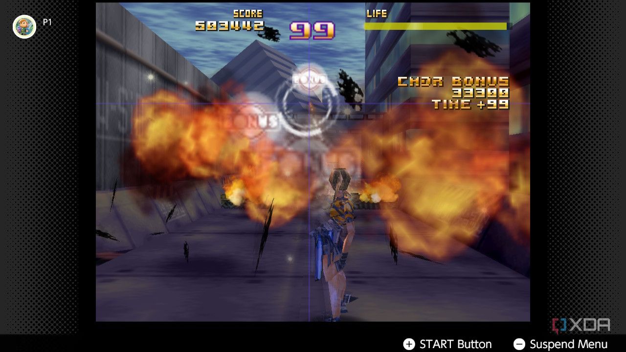 Screenshot of Sin and Punishment for the Nintendo 64 on the Nintendo Switch Online service