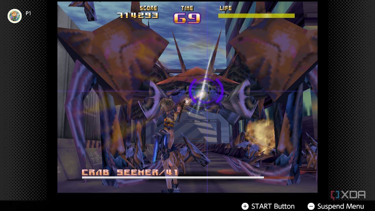 Screenshot of Sin and Punishment for the Nintendo 64 on the Nintendo Switch Online service