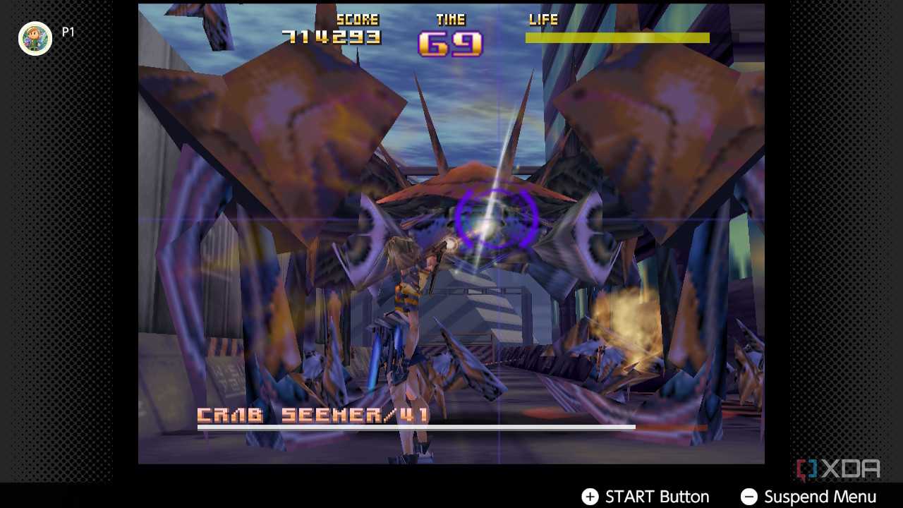 Screenshot of Sin and Punishment for the Nintendo 64 on the Nintendo Switch Online service