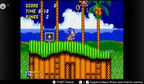 Screenshot of Sonic the Hedgehog 2 for the Sega Genesis on the Nintendo Switch Online service